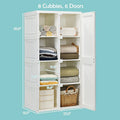 Portable Foldable Wardrobe with Magnetic Doors & Hanging Rods