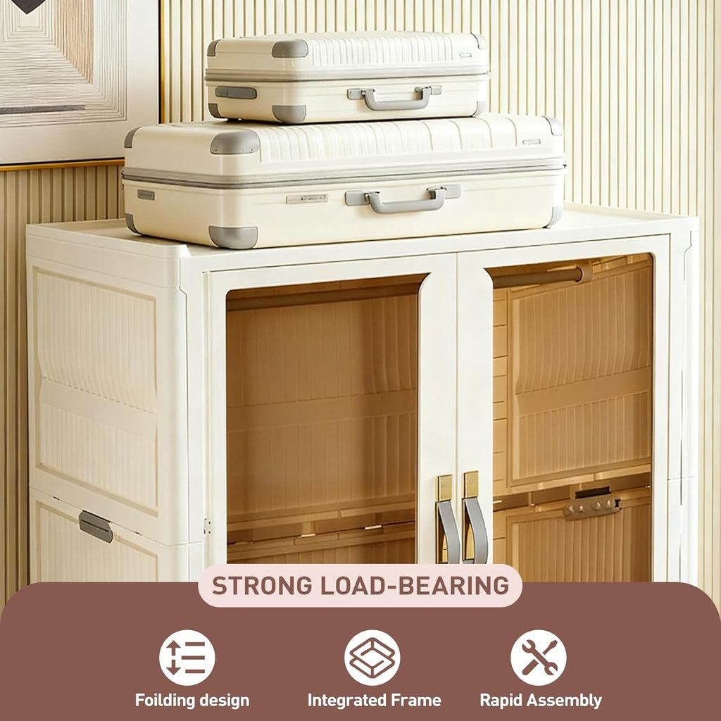 SAYMA 3-Tier Pet Wardrobe Cabinet with Drawer & Hanging Rod