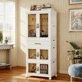 SAYMA 3-Tier Pet Wardrobe Cabinet with Drawer & Hanging Rod